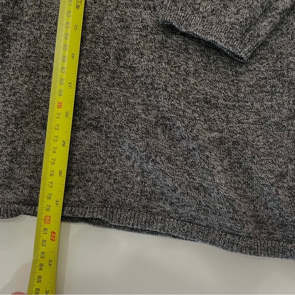 Bass Cardigan Sweater Dark Grey & Black Open Front Cotton Blend Women’s sz Large - Picture 9 of 16